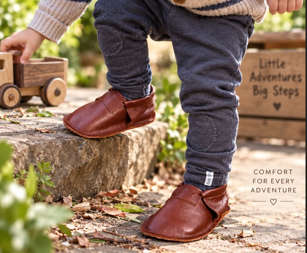 Leather baby shoes