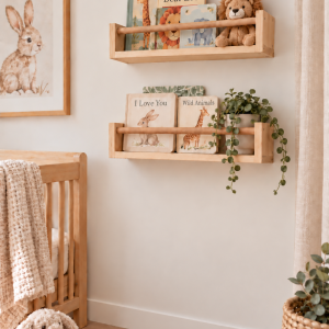 Rustic Nursery Shelves