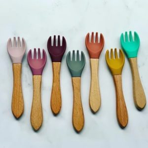 Silicone & Bamboo Fork